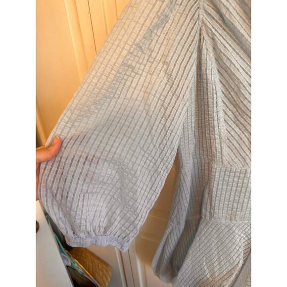 Rebecca Taylor Puff-Sleeve Bubble-Hem Dress Size 8 - Picture 6 of 10